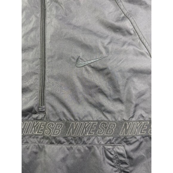 Nike SB Jacket Mens Large Black Half Zip Pullover Windbreaker Skate BV2577 010 - Picture 3 of 11